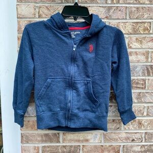U.S. Polo Assn. Boys/Kids Blue Zipup Hoodie
